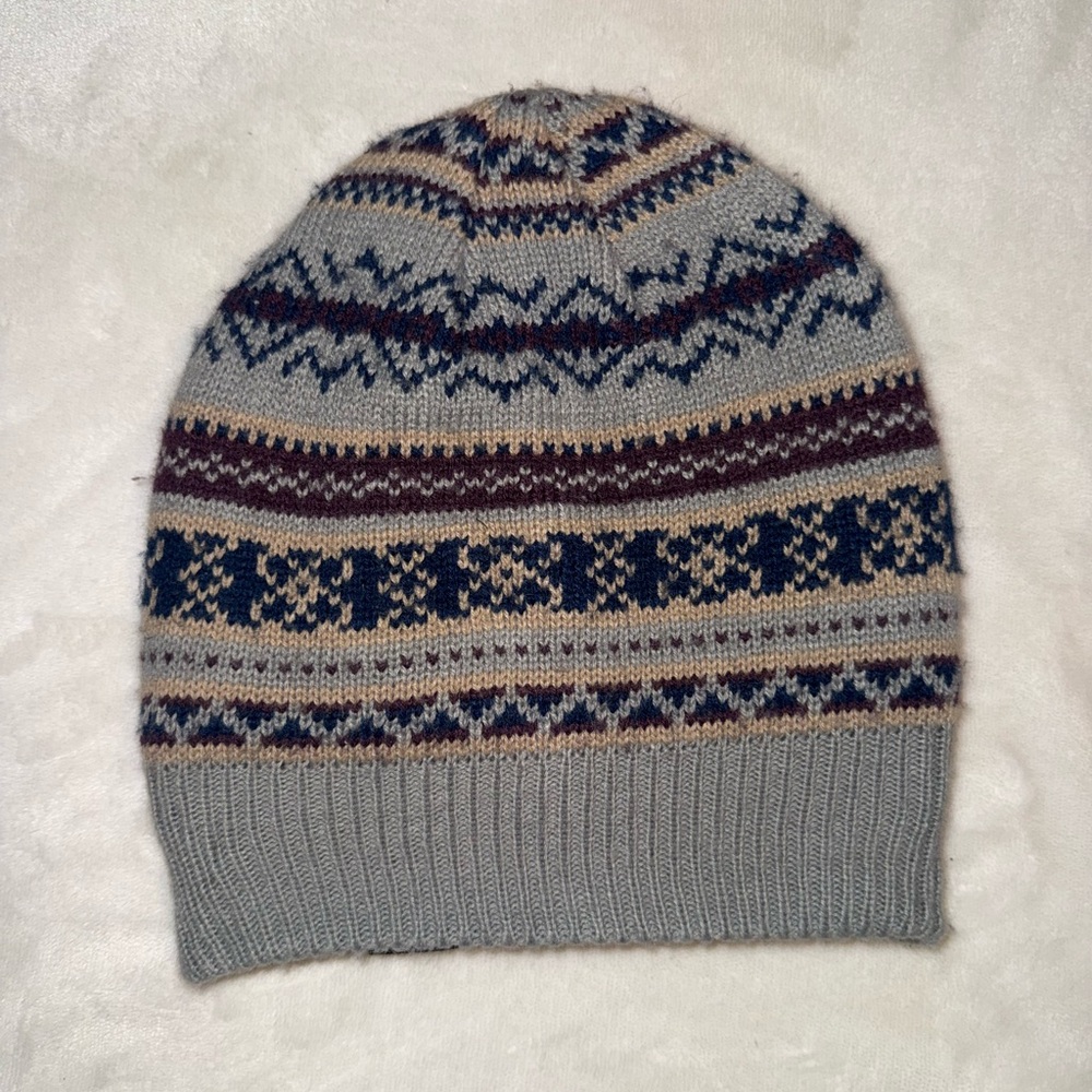 Muk Luks‎ Gray and Blue Knit Beanie